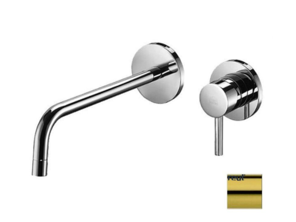 Paffoni Light Umývadlová batéria pod omietku s telesom, 2-otvorová inštalácia, zlatá LIG105HG70