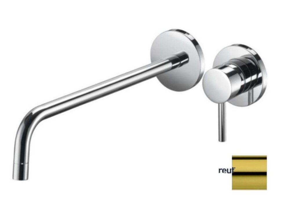 Paffoni Light Umývadlová batéria pod omietku s telesom, 2-otvorová inštalácia, zlatá LIG007HG70