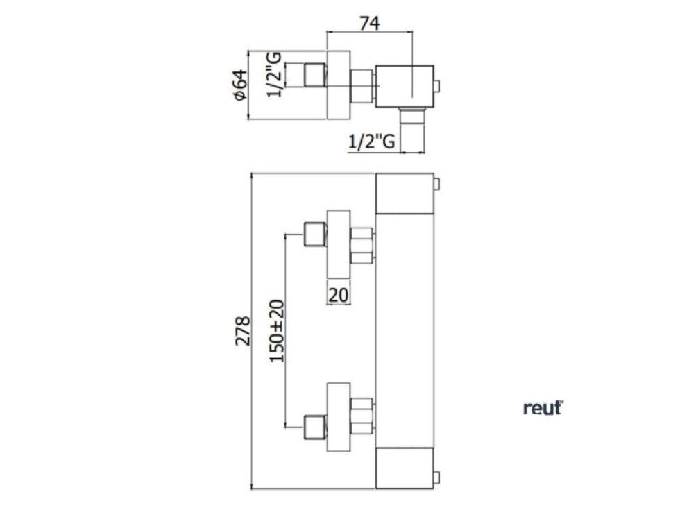 Paffoni Level Termostatická sprchová batéria, nerezová LEQ268ST