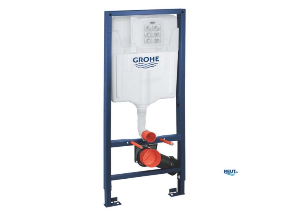 Grohe Solido Set predstenovej inštalácie, klozetu Edge Ceramic a dosky softclose, tlačidlo Even, chróm 39817000-GR