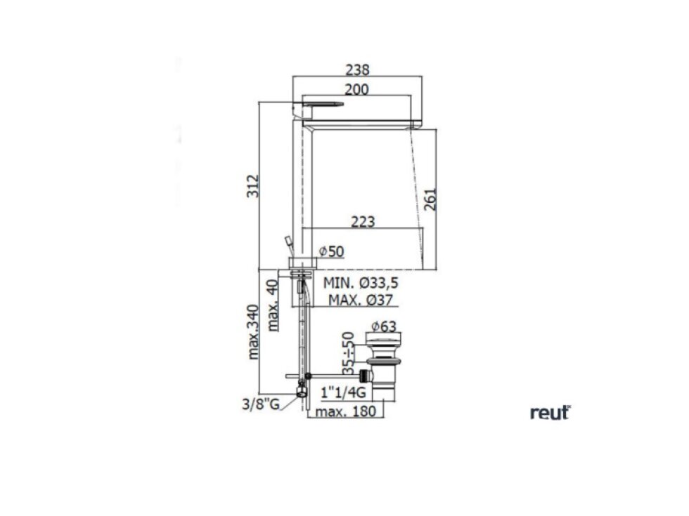 Paffoni Candy Umyvadlová baterie s výpustí, chrom CA085CR