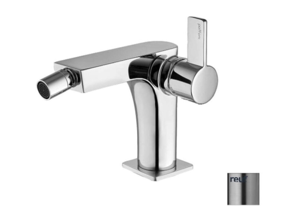 Paffoni Rock Bidetová batéria s výpustom, nerezová RO135ST