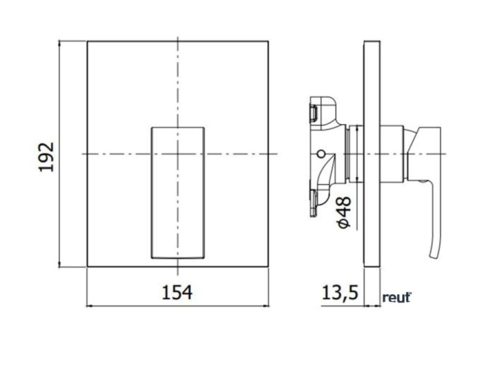 Paffoni Elle Batéria pod omietku na 1 spotrebič, chróm ELBOX010CR