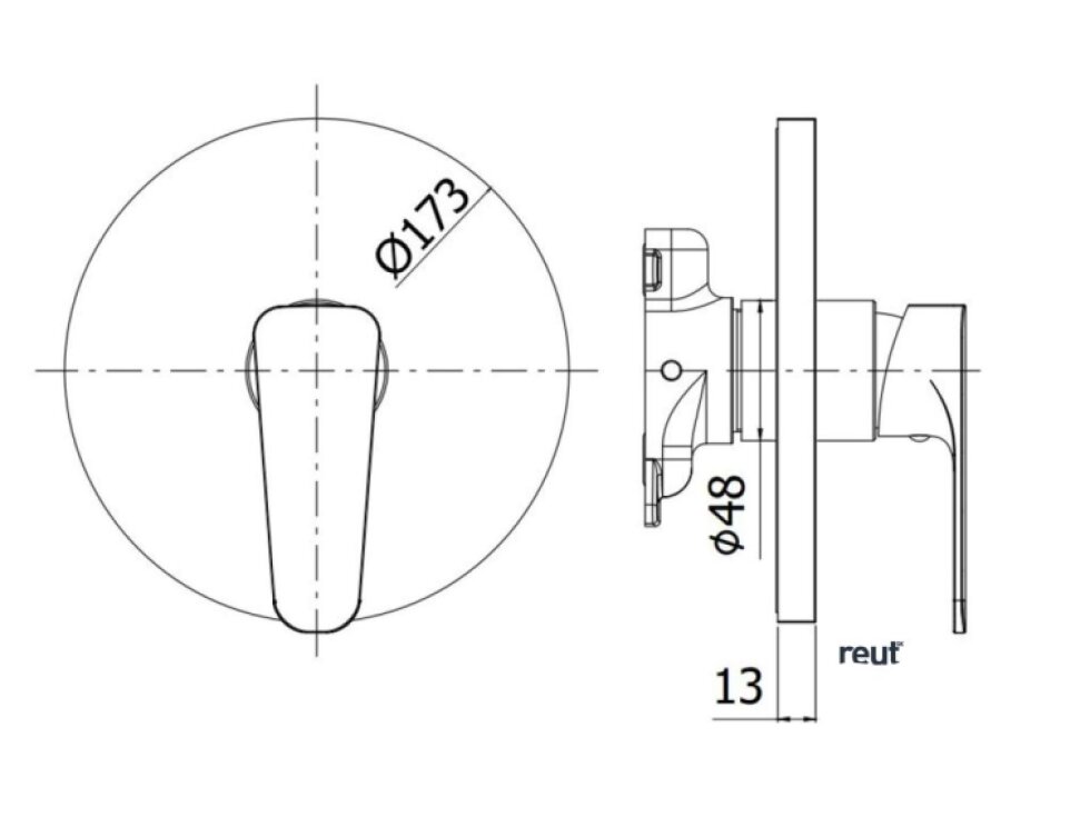 Paffoni Sly Batéria pod omietku na 1 spotrebič, chróm SYBOX010CR