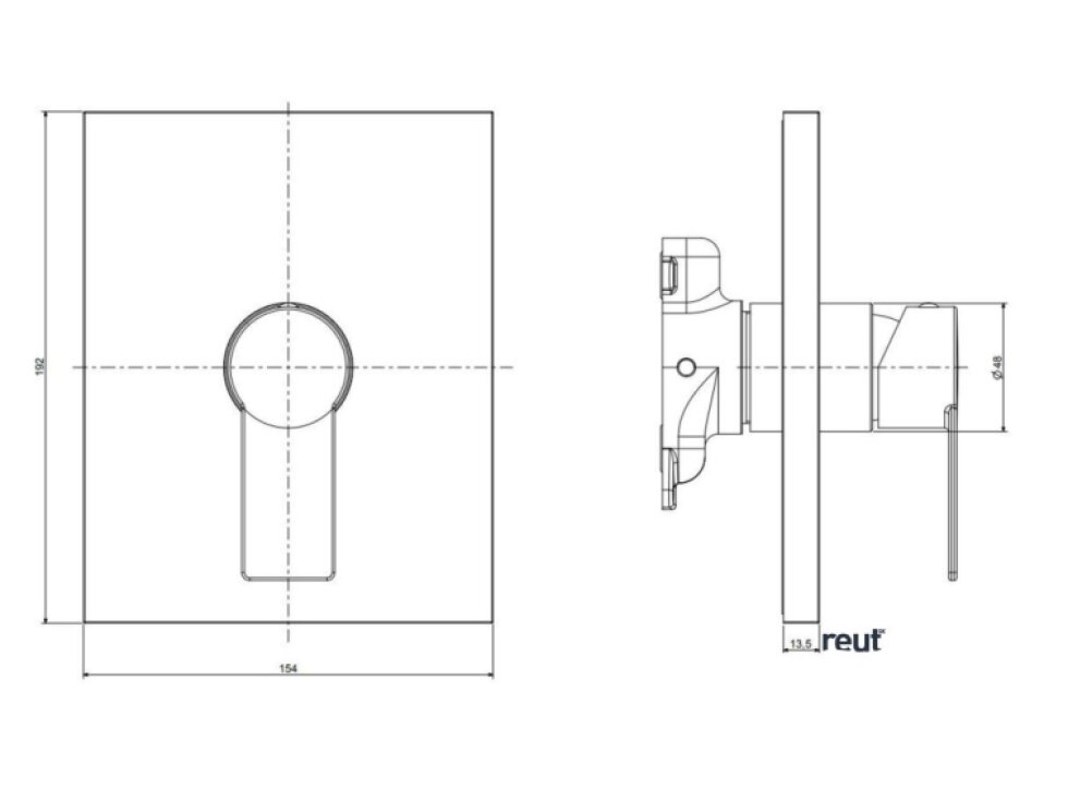 Paffoni Tilt Sprchová batéria pod omietku, chróm TIBOX010CR