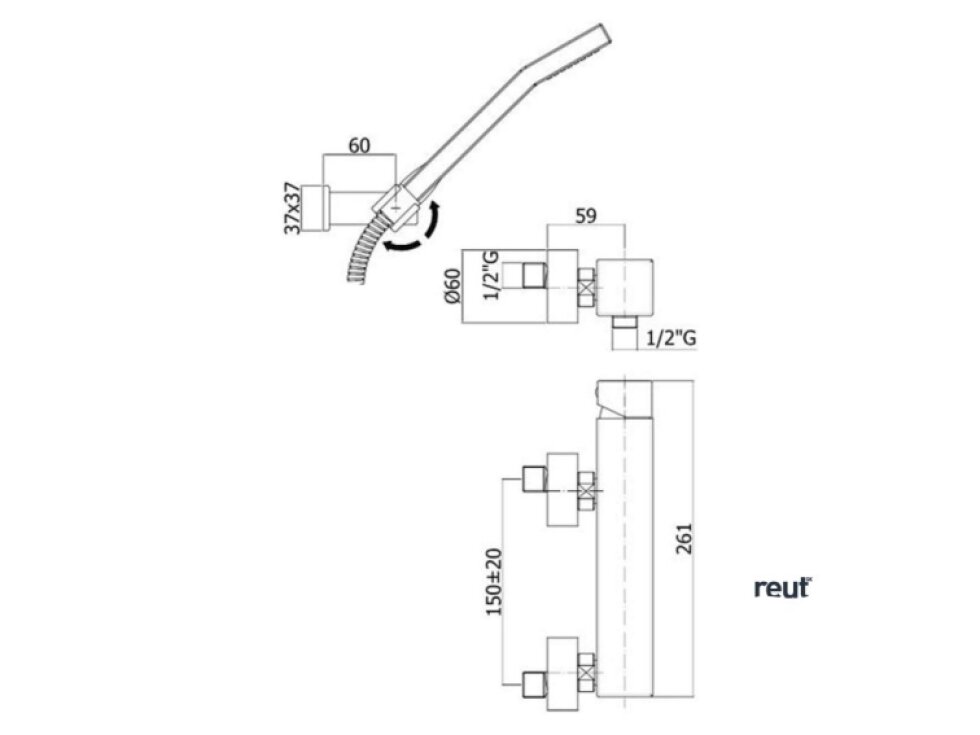 Paffoni Level Sprchová batéria s príslušenstvom, chróm LEA168DCR