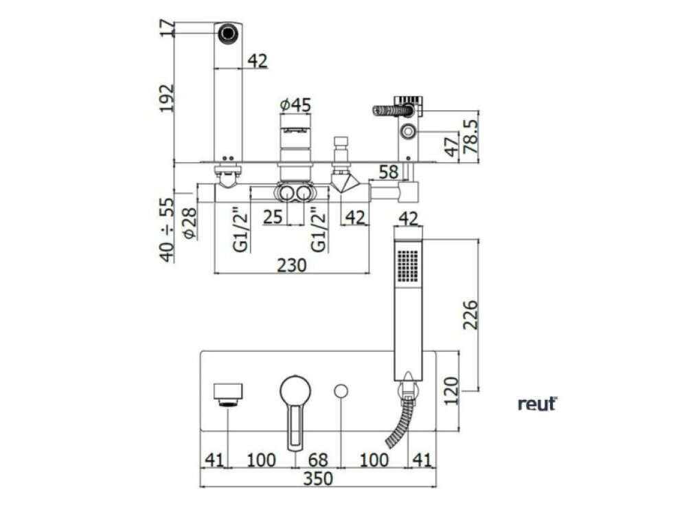 Paffoni Ringo Vaňová batéria pod omietku s príslušenstvom, chróm RIN001CR