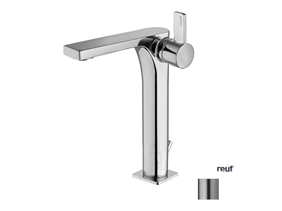 Paffoni Rock Umývadlová batéria s výpusťou, nerezová RO085ST