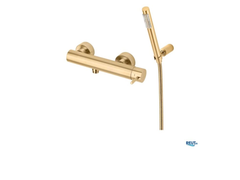 Paffoni Light Exclusive Edition Sprchový set s batériou, kefované zlato LIG168DHGSP