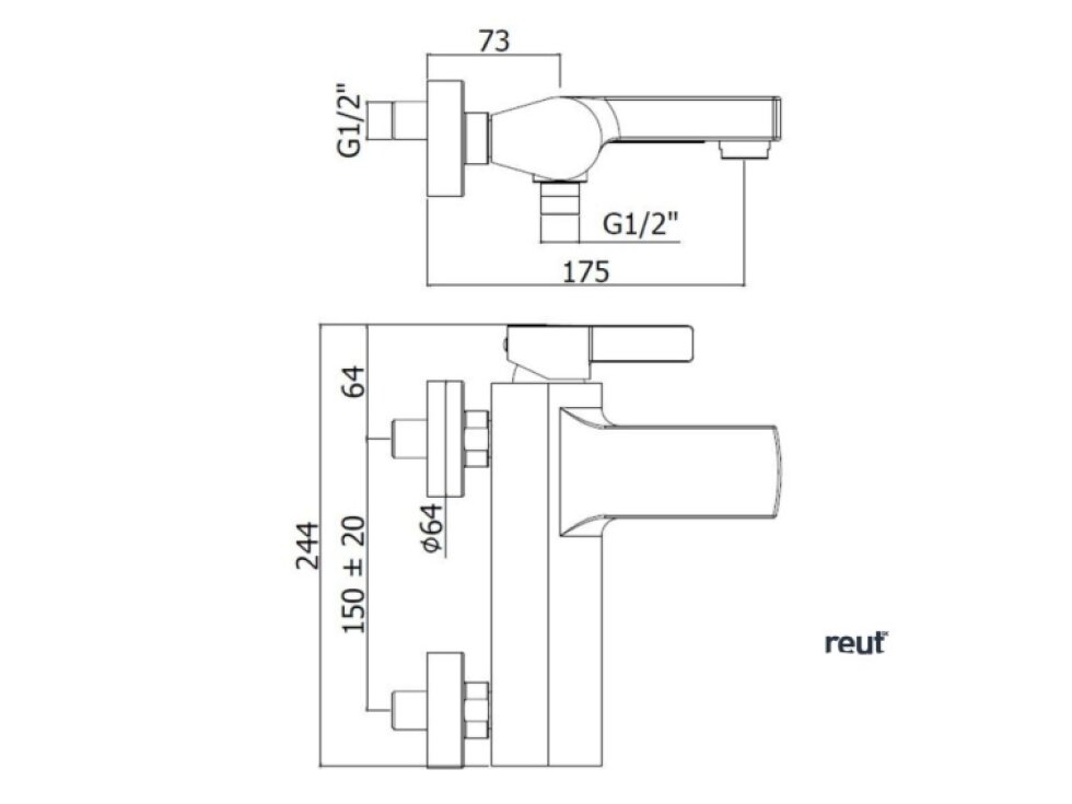 Paffoni Rock Vaňová batéria, nerezová RO022ST