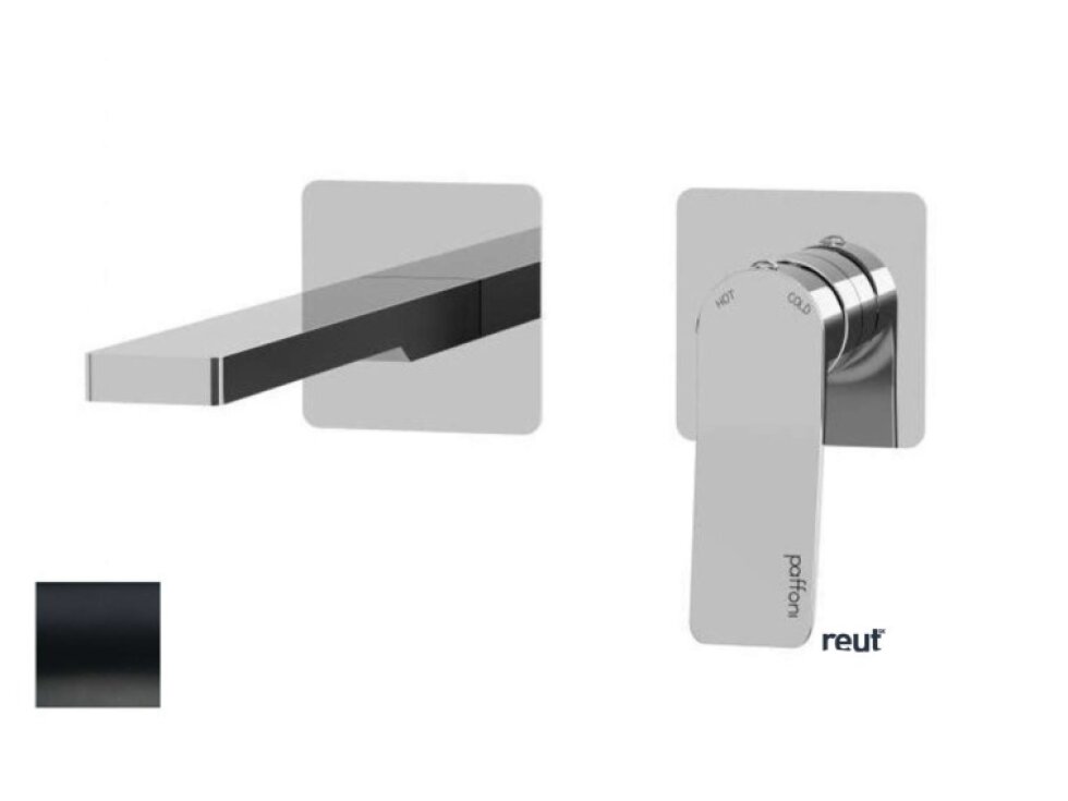 Paffoni Tilt Umývadlová batéria pod omietku s telesom, 2-otvorová inštalácia, matná čierna TI105NO70