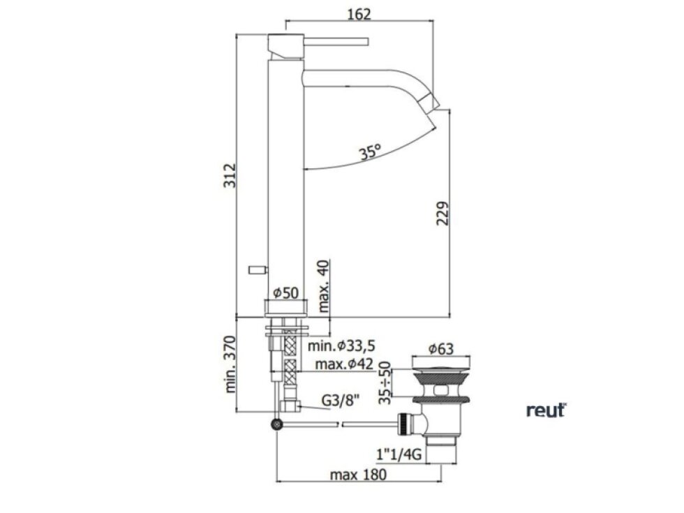Paffoni Light Umývadlová batéria s výpusťou, zlatá LIG085HG