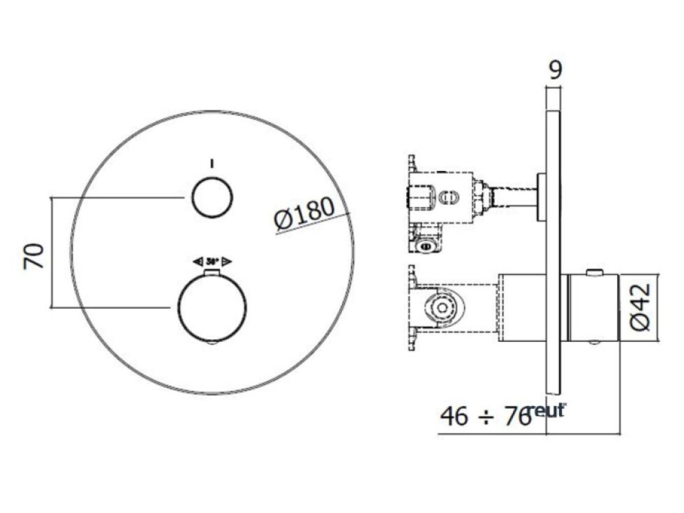 Paffoni Compact Box Termostatická sprchová batéria pod omietku, matná biela CPT013BO