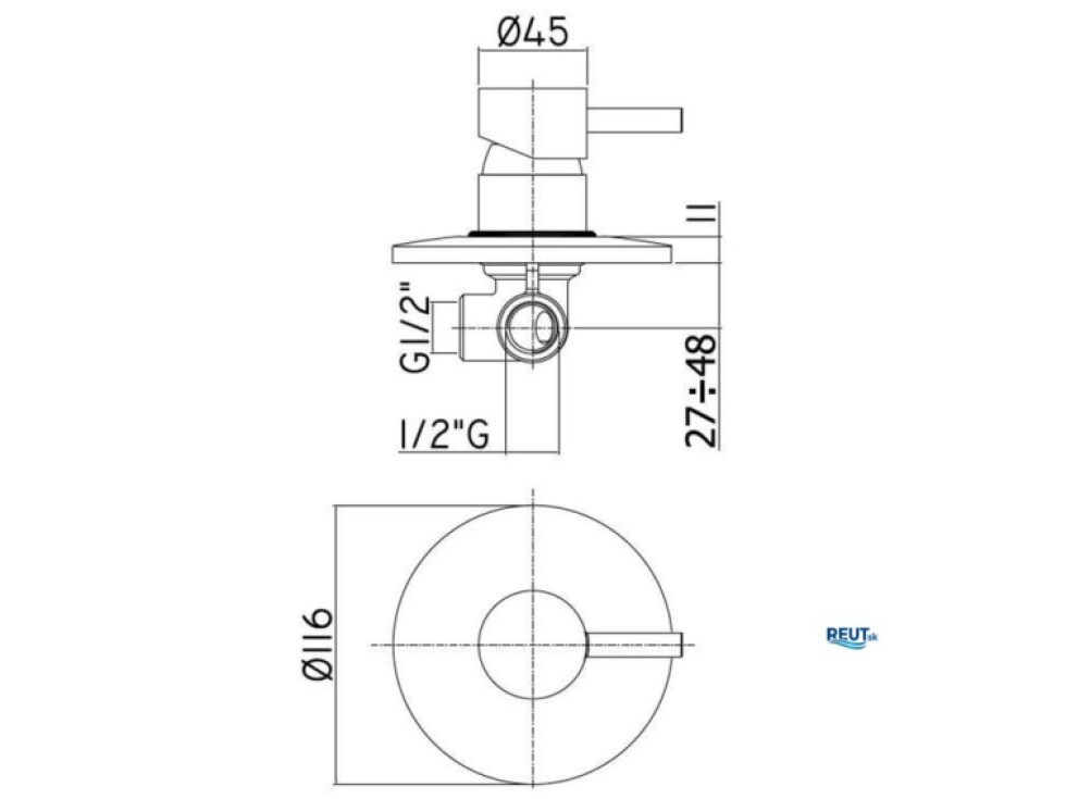 Paffoni Light Sprchová batéria pod omietku s telesom, chróm LIG010CR