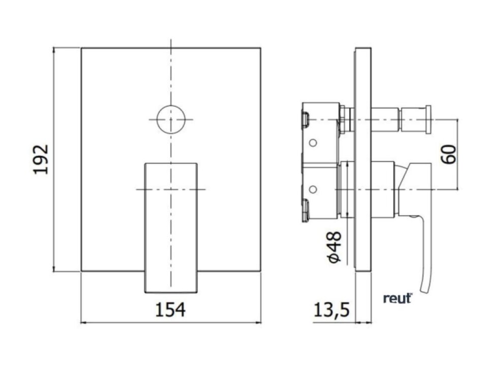Paffoni Elle Batéria pod omietku na 2 spotrebiče, chróm ELBOX015CR