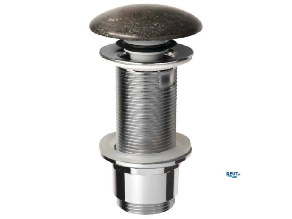 Sapho BLOK umývadlová výpust 5/4", click-clack, zátka tmavý kameň mat 2401-911