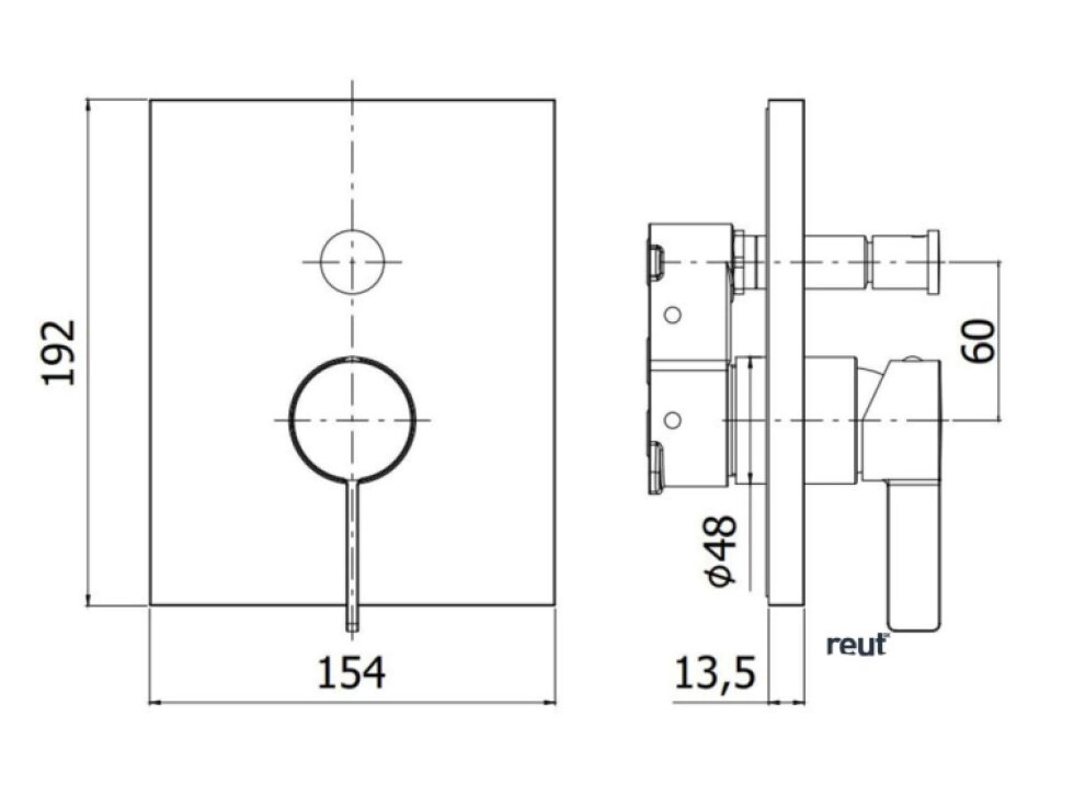 Paffoni Rock Batéria pod omietku na 2 spotrebiče, nerezová ROBOX015ST/M