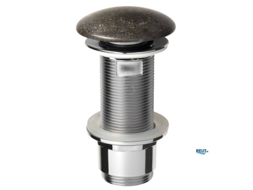 Sapho BLOK umývadlová výpust 5/4", click-clack, zátka tmavý kameň mat 2401-911