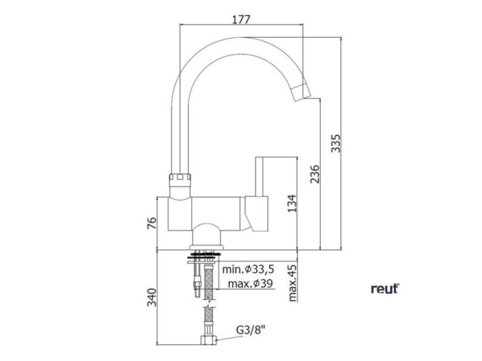 Paffoni Stick Drezová batéria, sklopná pod okno, chróm SK189CR