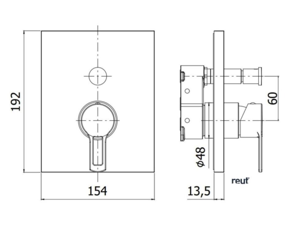 Paffoni Ringo Batéria pod omietku na 2 spotrebiče, chróm RINBOX015CR