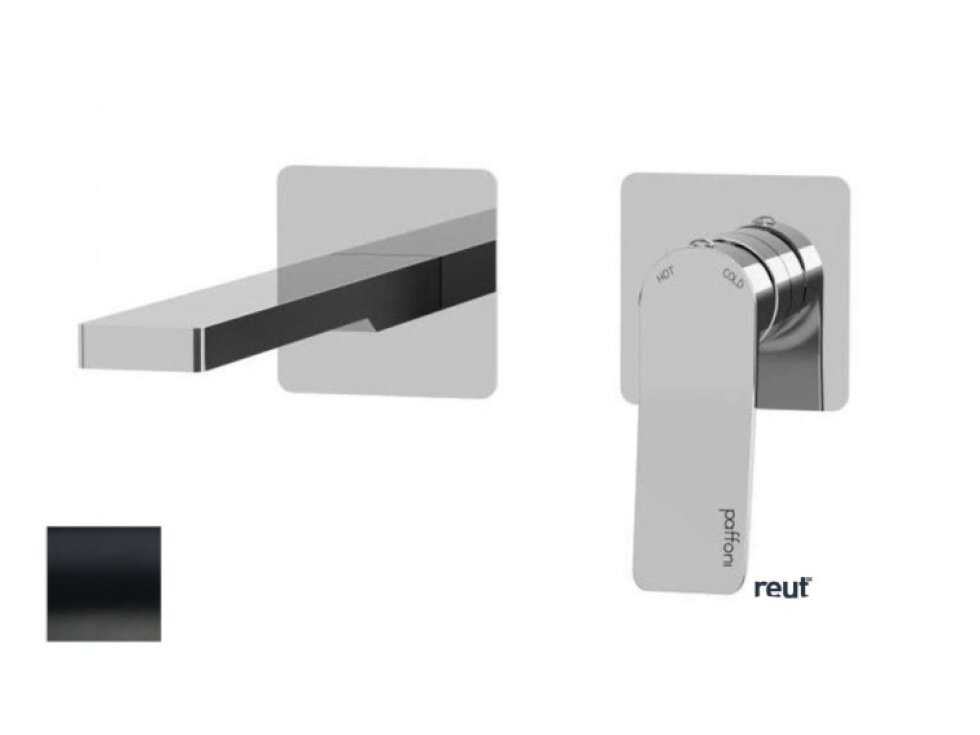 Paffoni Tilt Umývadlová batéria pod omietku s telesom, 2-otvorová inštalácia, matná čierna TI106NO70