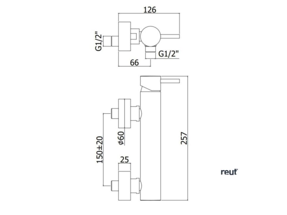 Paffoni Light Sprchová batéria, matná biela LIG168BO