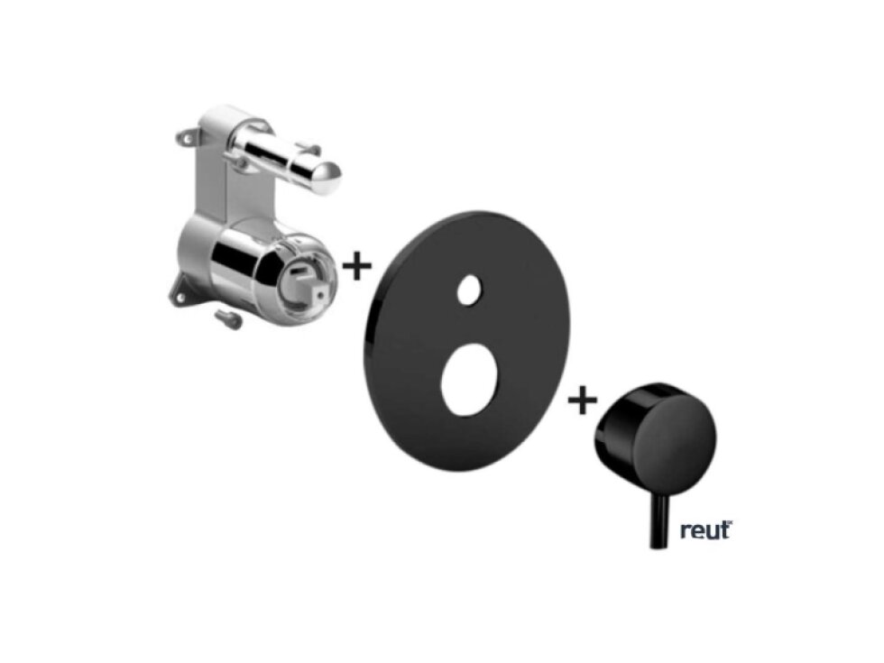 Paffoni Light Batéria pod omietku na 2 spotrebiče, čierna mat LIGBOX015NO/M