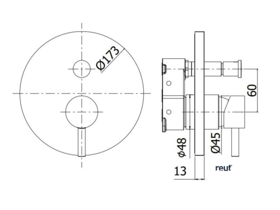 Paffoni Light Batéria pod omietku na 2 spotrebiče, chróm LIGBOX015CR
