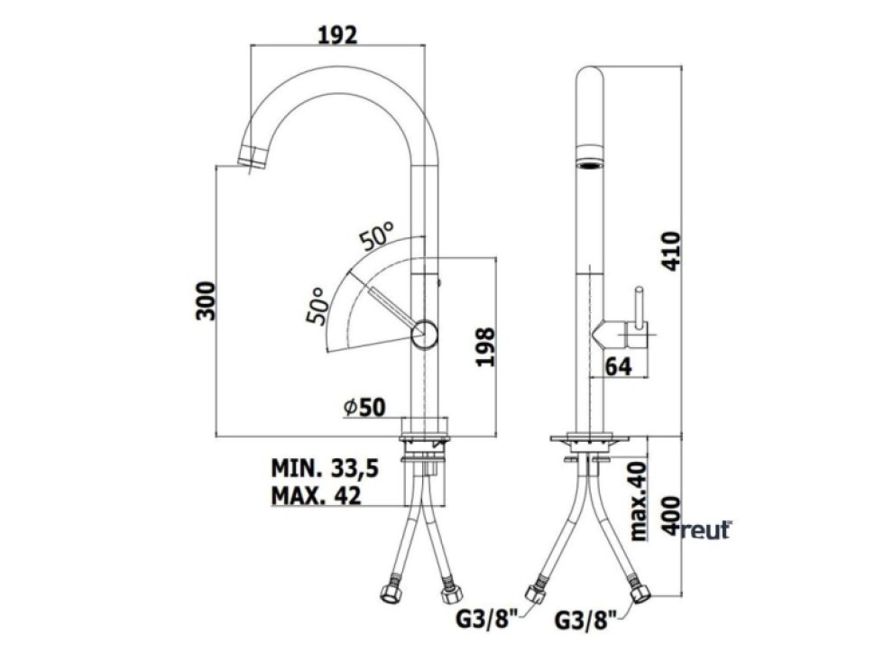 Paffoni Chef Drezová batéria, chróm CH180CR