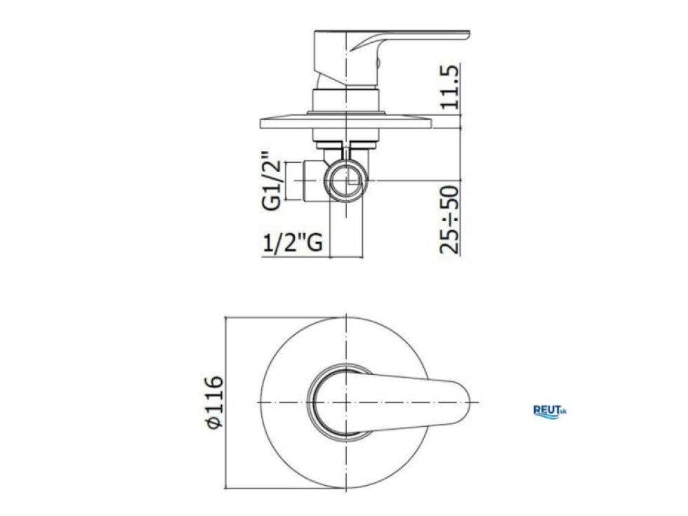 Paffoni Green Sprchová batéria pod omietku s telesom, chróm GR010CR