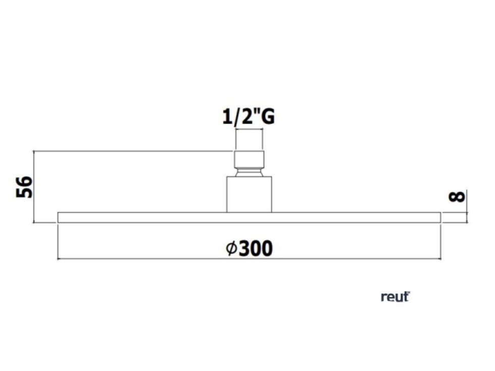 Paffoni Stick Hlavová sprcha, priemer 30 cm, matná čierna ZSOF079NO