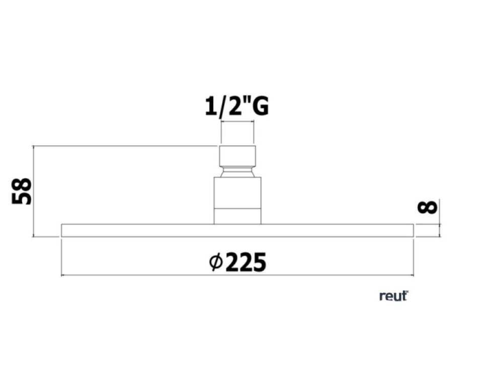 Paffoni Stick Hlavová sprcha, priemer 23 cm, matná čierna ZSOF074NO