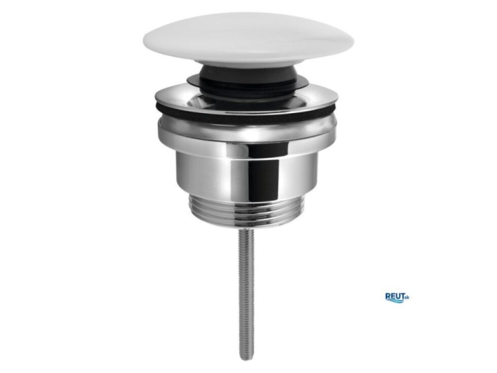 Sapho Umývadlová výpust 5/4", click-clack, veľká keramická zátka, 5-65mm, biela CV1110C