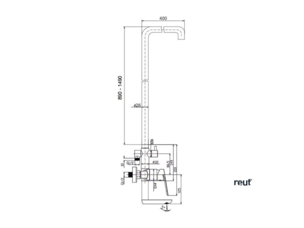 Mereo Viana Sprchový set s vaňovou batériou, 20x20 cm, 1 prúd, chróm CBE60101SD
