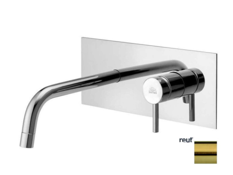 Paffoni Light Batéria pod omietku s telesom, kefovaná zlatá LIG104HGSP