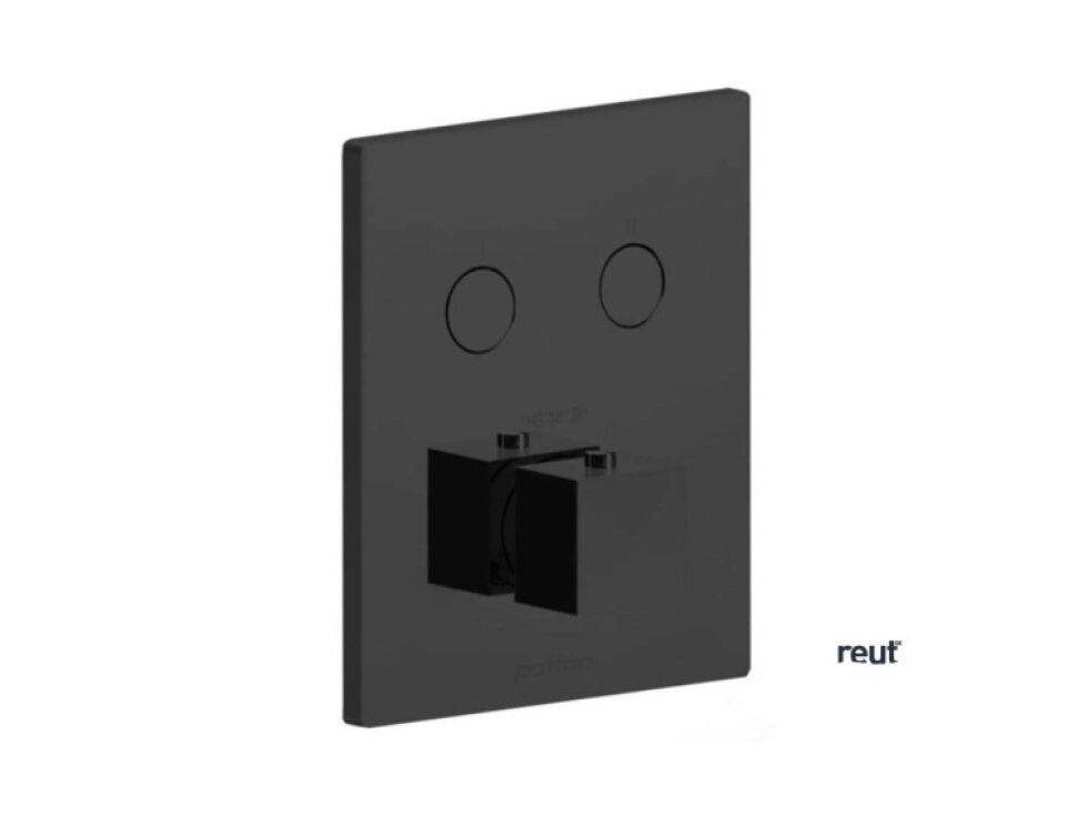 Paffoni Compact Box Termostatická batéria pod omietku, na 2 spotrebiče, matná čierna CPT518NO