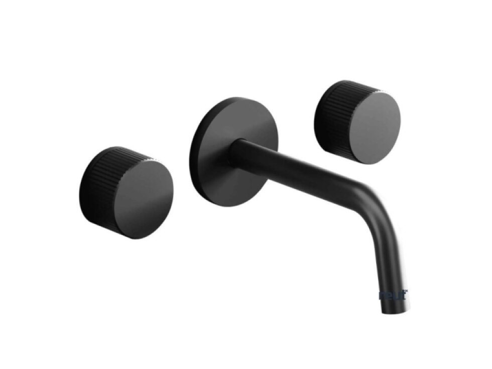 Paffoni Jo Umývadlová batéria pod omietku s telesom, 3-otvorová inštalácia, matná čierna JO008NO