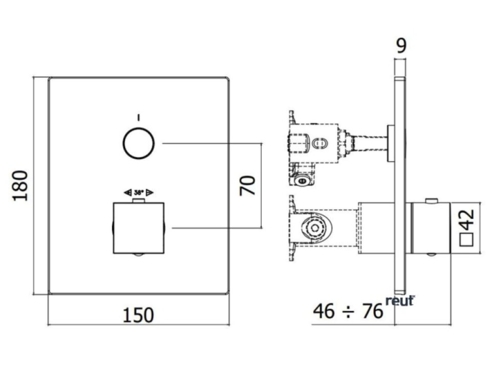 Paffoni Compact Box Termostatická sprchová batéria pod omietku, chróm CPT513CR