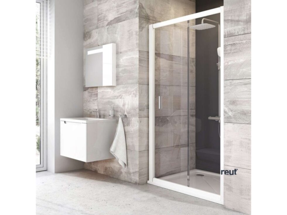 Ravak Blix Sprchové dvere, 117-121 cm, biela/číre sklo 0PVG0100Z1