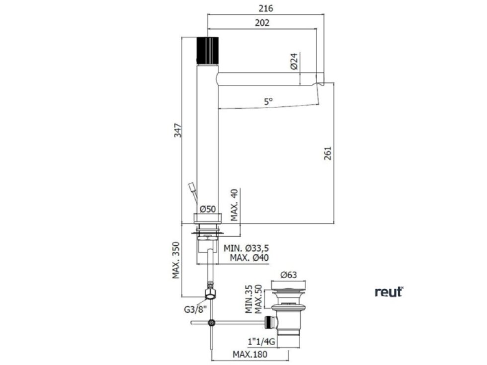 Paffoni Jo Umývadlová batéria s výpustom, chróm JO085CR