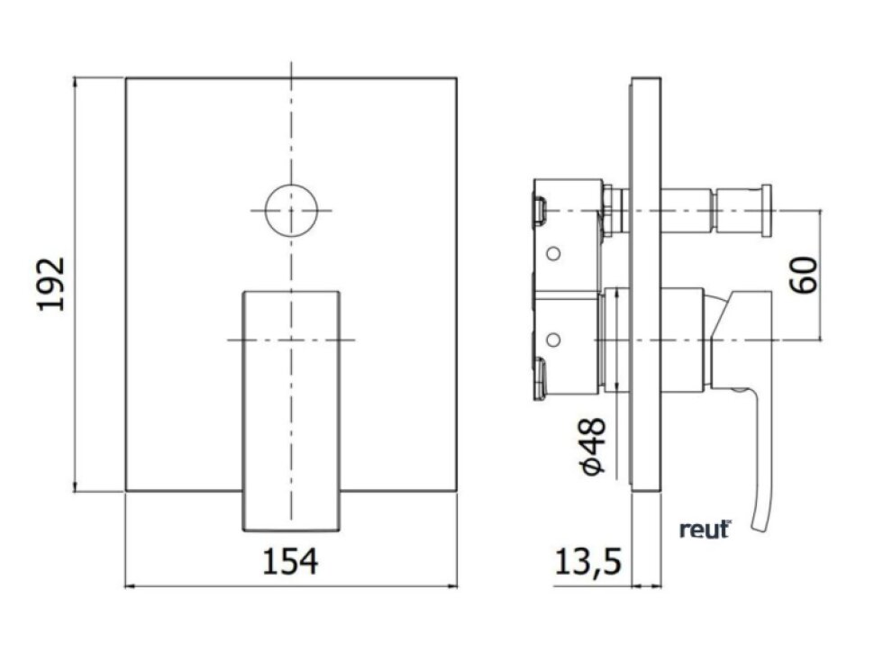Paffoni Level Batéria pod omietku na 2 spotrebiče, chróm LESBOX015CR