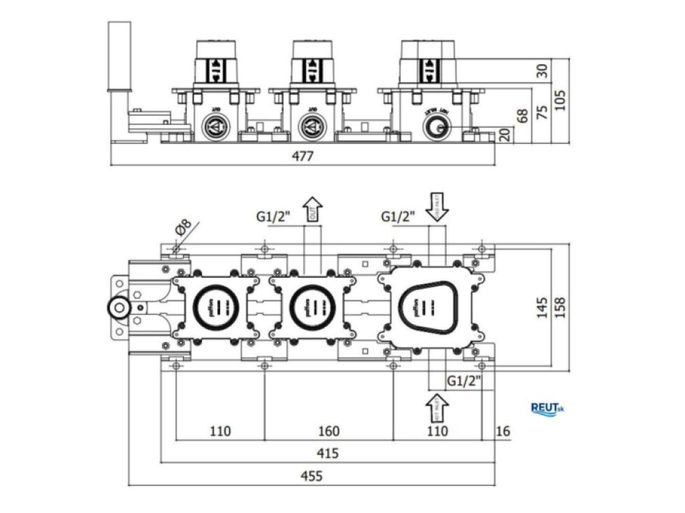 Paffoni Modular Box Základné teleso pre termostatické batérie pod omietku MDBOX000