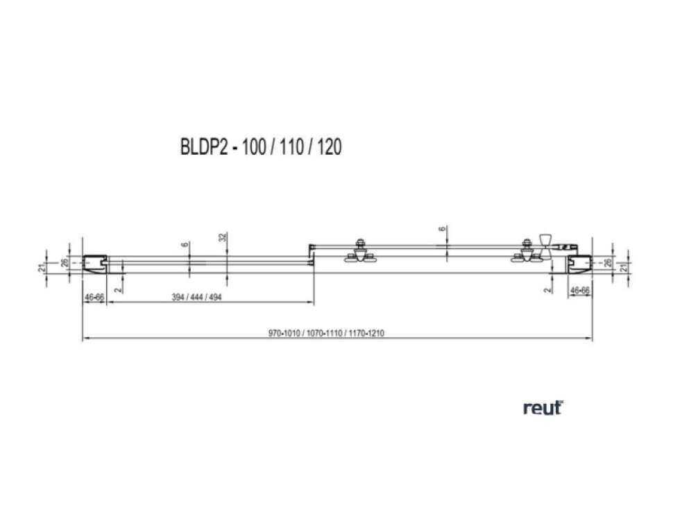 Ravak Blix Sprchové dvere, 117-121 cm, biela/číre sklo 0PVG0100Z1