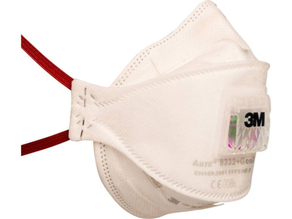 9332 Gen3 3M filtrační polomaska s ventilkem (respirátor) Aura, třída ochrany FFP3