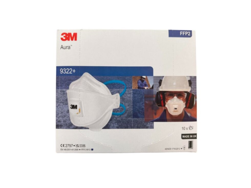9322 3M filtrační polomaska s ventilkem (respirátor) Aura, třída ochrany FFP2