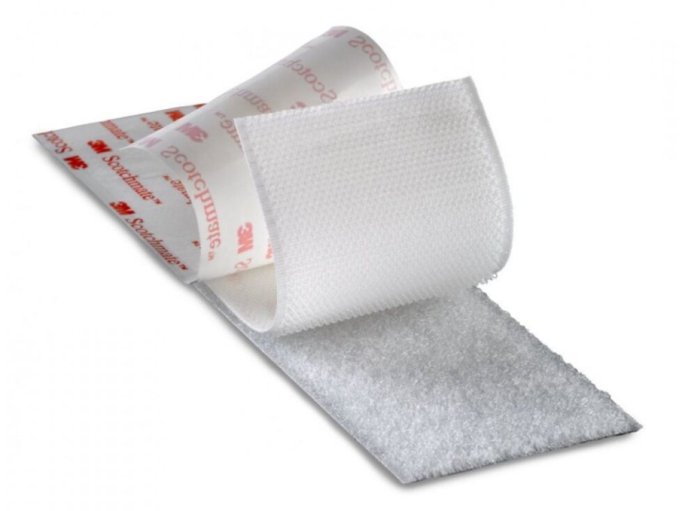 SJ 3527 samolepicí suchý zip 3M, smyčka, bílý, cena za 1 běžný metr, interiér