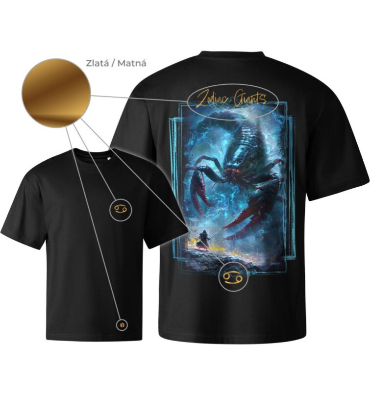 Tričko unisex Creator - Zodiac Giants / Rak