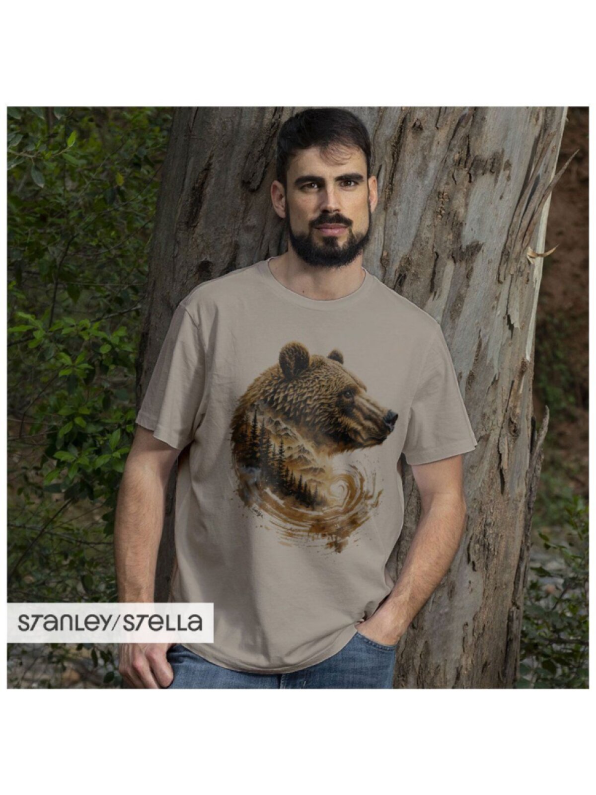 Tričko unisex Creator - Říše zvířat / Medvěd