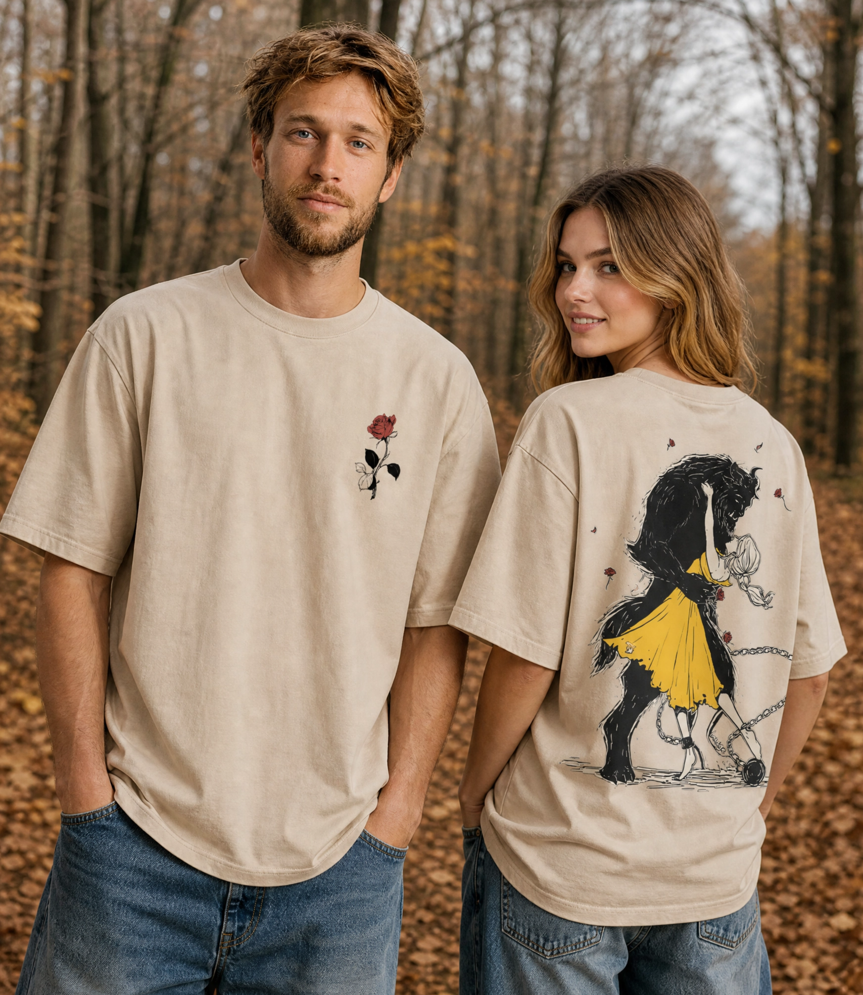 Tričko unisex Creator - Temné pohádky / Kráska a Zvíře