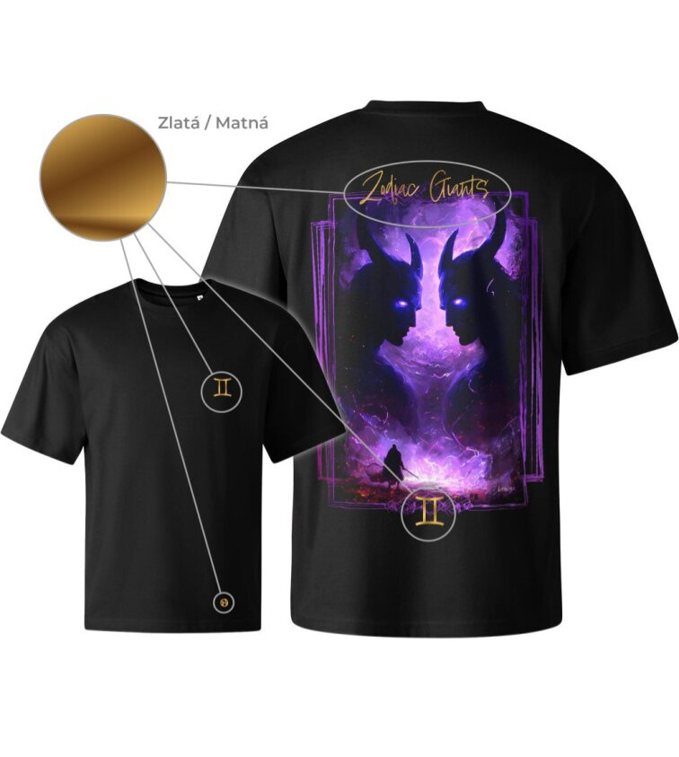 Tričko unisex Creator - Zodiac Giants / Blíženci
